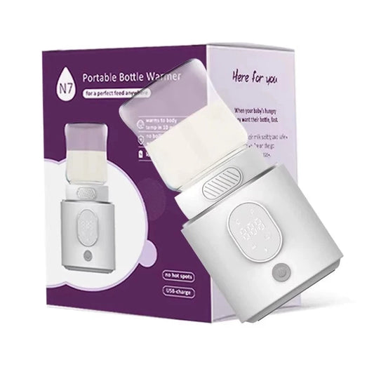 Portable Baby Milk Warmer with Digital Display, Fast Heating, BPA-Free