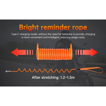 150CM Anti-Theft Motorcycle Brake Disc Lock Cable with Alarm