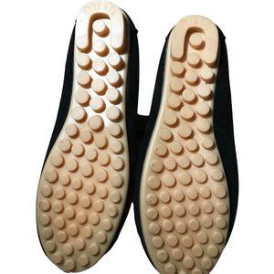 Comfortable XIUXIAN Black Synthetic Suede Slip-On Loafers for Women Size 7.5