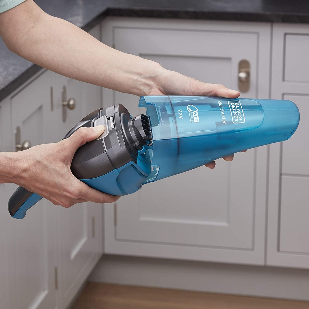 Black+Decker 7.2V Wet & Dry Lithium-Ion Dustbuster Cordless Hand Vacuum Blue