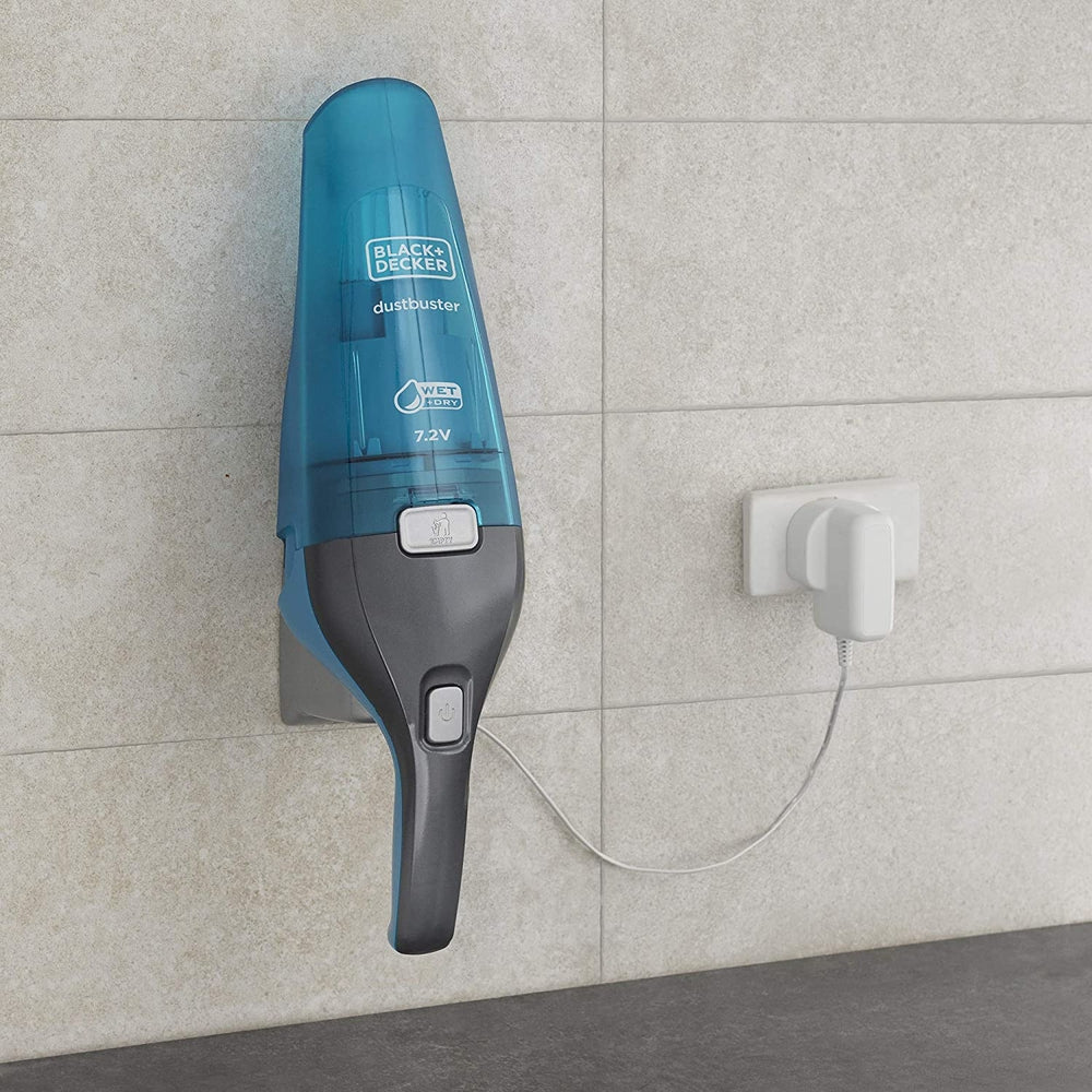 Black+Decker 7.2V Wet & Dry Lithium-Ion Dustbuster Cordless Hand Vacuum Blue