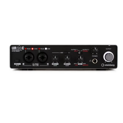 Steinberg UR24C USB-C Audio Interface: 2-In/4-Out, D-PRE Preamps for Studio Recording