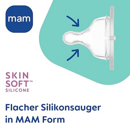 MAM Feel Good Glass Baby Bottle (260 ml)