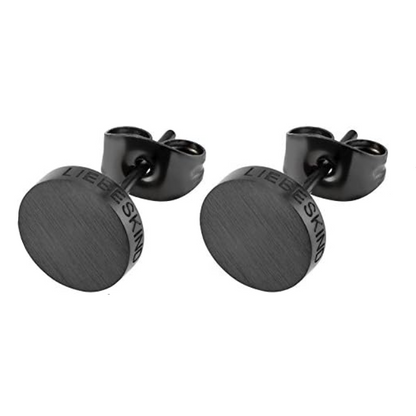 Sleek Black IP Stainless Steel Ear Studs: Modern, Durable, and Hypoallergenic Jewelry