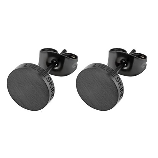 Sleek Black IP Stainless Steel Ear Studs: Modern, Durable, and Hypoallergenic Jewelry