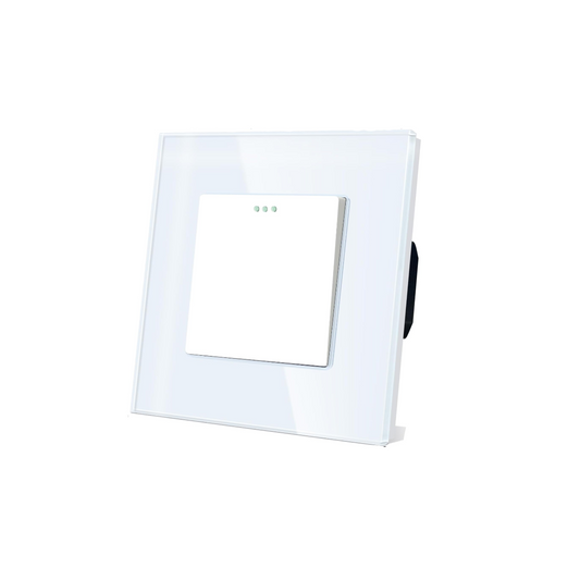 White electronic device with a screen on a white background