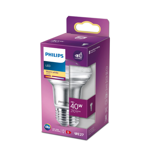 Philips LED Premium Classic Reflector Bulb E27 3W Warm White