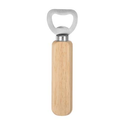 HARFINGTON Stainless Steel Bottle Opener with Wooden Grip