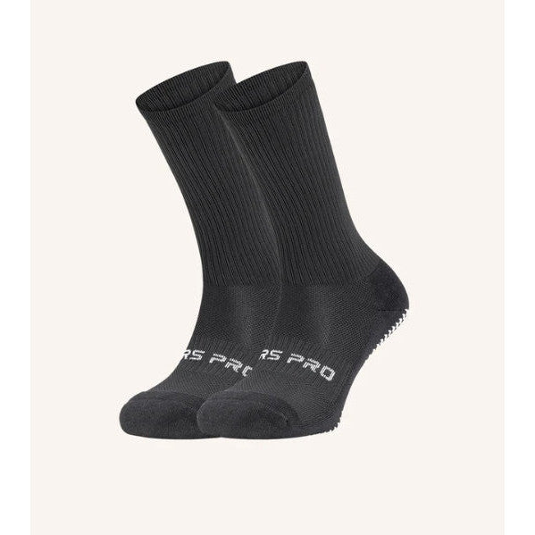 PRS Performance Pro Soccer Anti-Slip Socks - Enhanced Grip, Black.