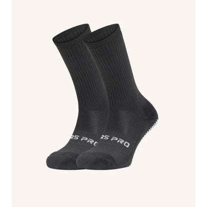 PRS Performance Pro Soccer Anti-Slip Socks - Enhanced Grip, Black.