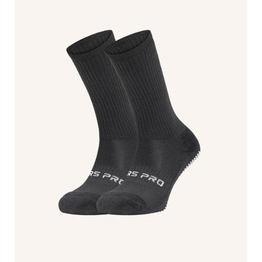PRS Performance Pro Soccer Anti-Slip Socks - Enhanced Grip, Black.