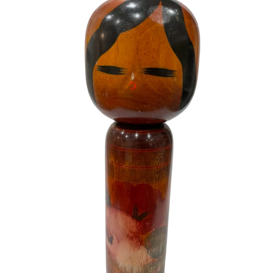 Authentic Japanese Sosaku Kokeshi Doll by Noboru, Handcrafted Wooden Art Piece