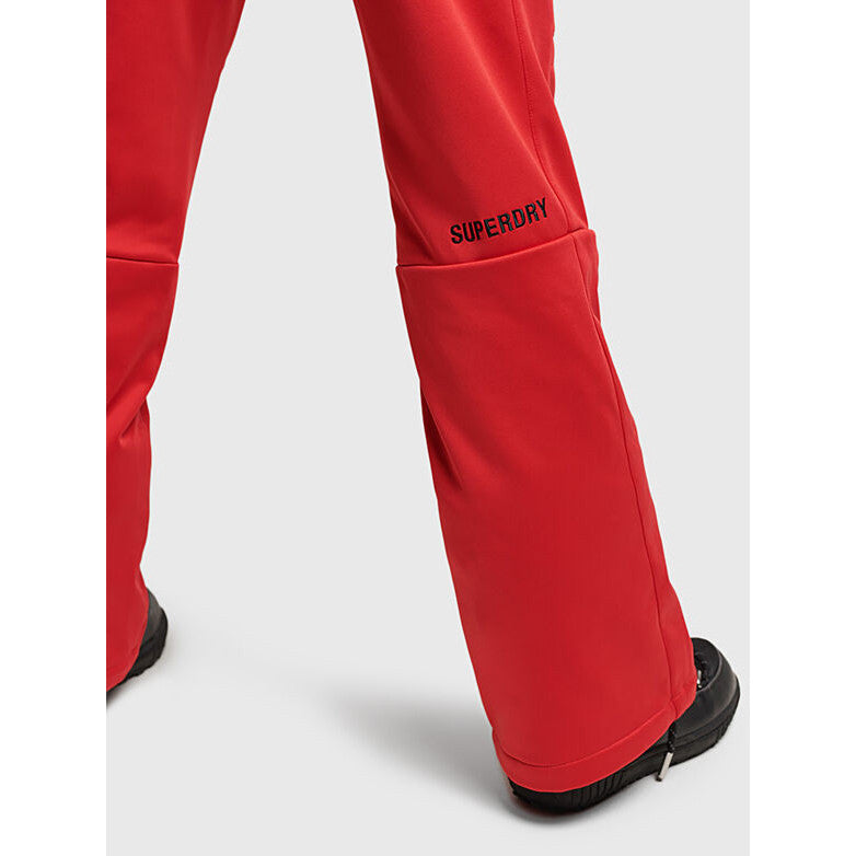 Superdry Women's Red Softshell Slalom Ski Pants - Waterproof, Flexible