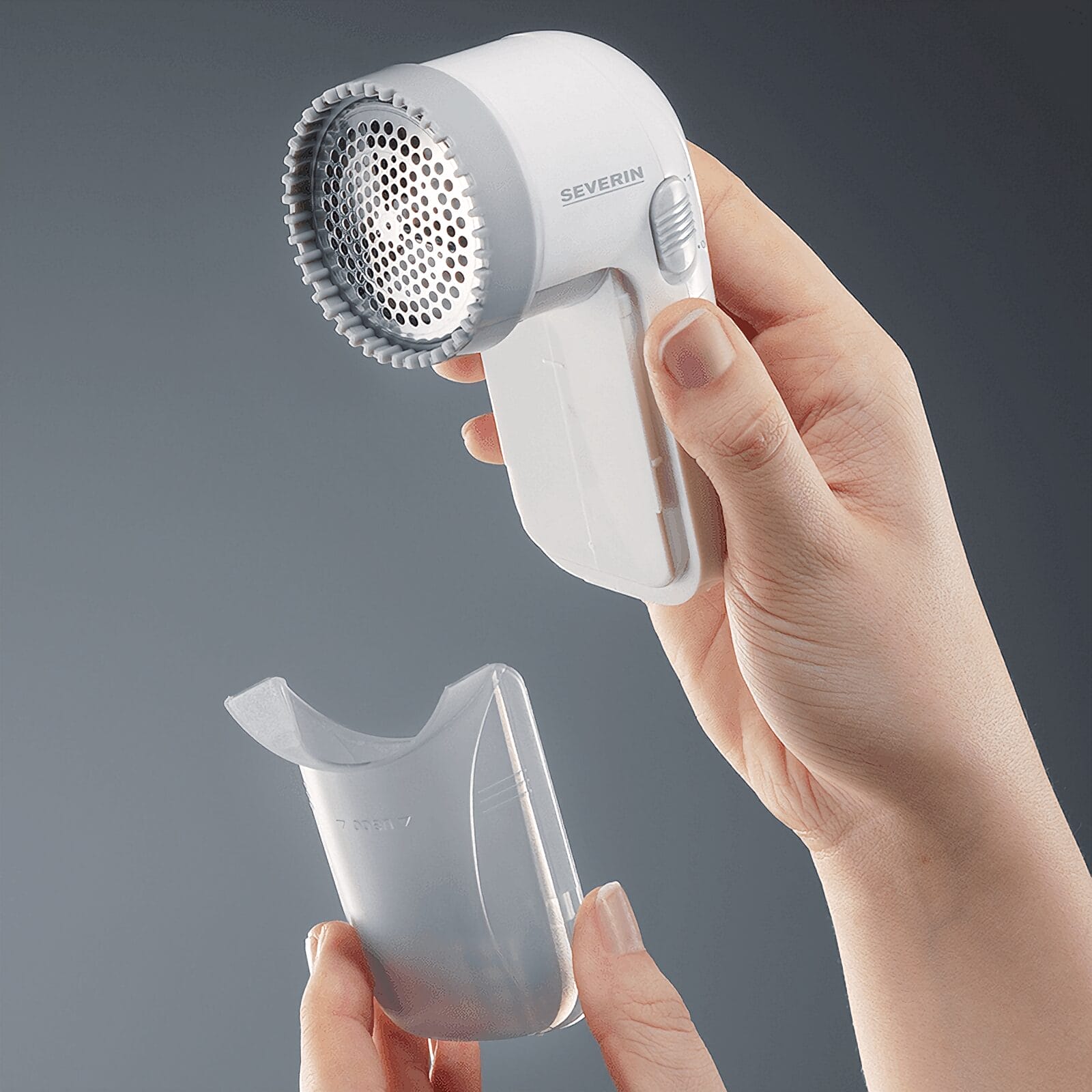 Severin Cordless Fabric Shaver with Removable Lint Container Grey