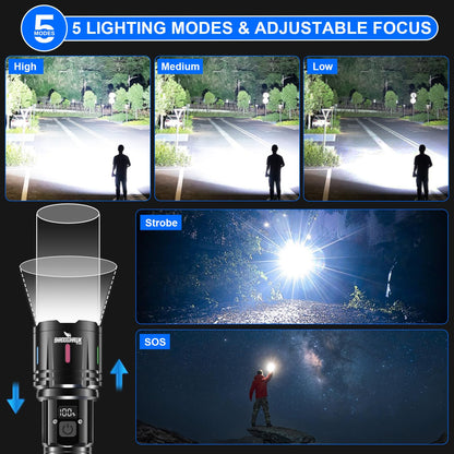 Shadowhawk S1007 Rechargeable LED Flashlight 20000 Lumen