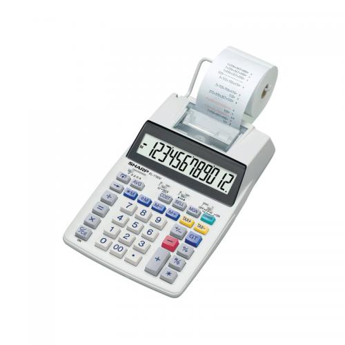 Sharp EL-1750V 12-Digit 2-Colour Desktop Printing Calculator Grey