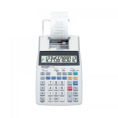 Sharp EL-1750V 12-Digit 2-Colour Desktop Printing Calculator Grey
