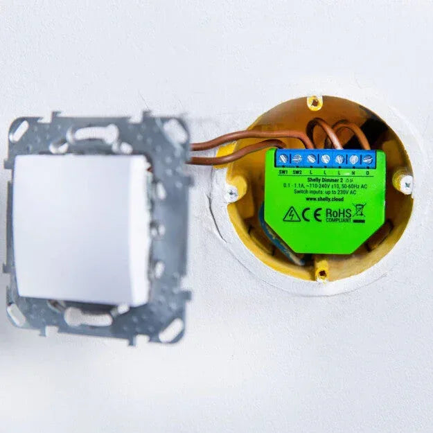 Shelly Dimmer2 Wi‑Fi Smart Compact Dimmable Relay Switch without box - Gomix Brands Outlet