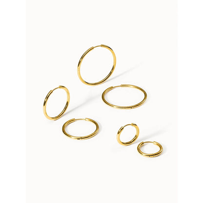 Elegant Echo Earring Set: Waterproof Stainless Steel Hoops & Studs - Gomix Brands Outlet