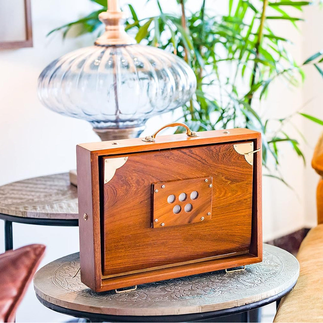 Maharaja Premium Teak Wood Shruti Box Tuned at 440Hz with Bag