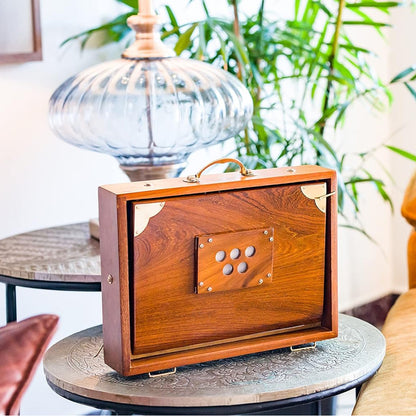 Maharaja Premium Teak Wood Shruti Box Tuned at 440Hz with Bag