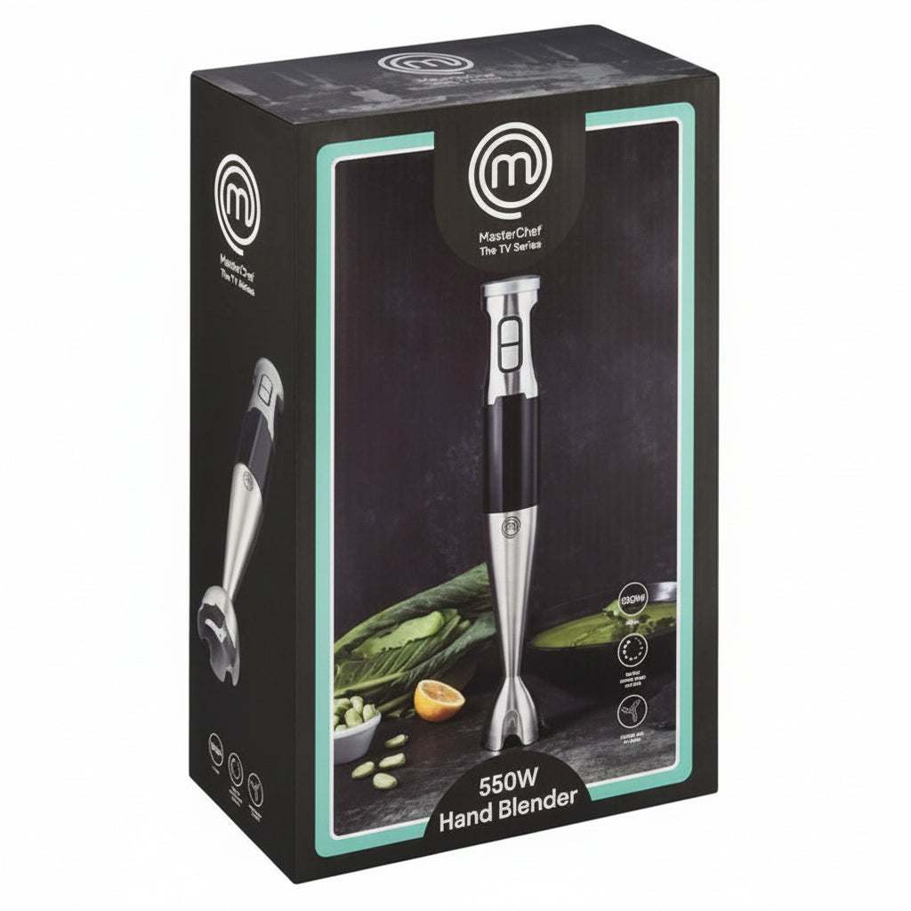 MasterChef Powerful 550W Hand Blender: Versatile Immersion Stick Mixer for Kitchen