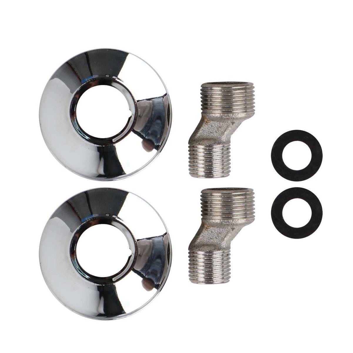 Durable Zinc Chrome Kitchen Sink Faucet with Dual Handles and Swivel Spout