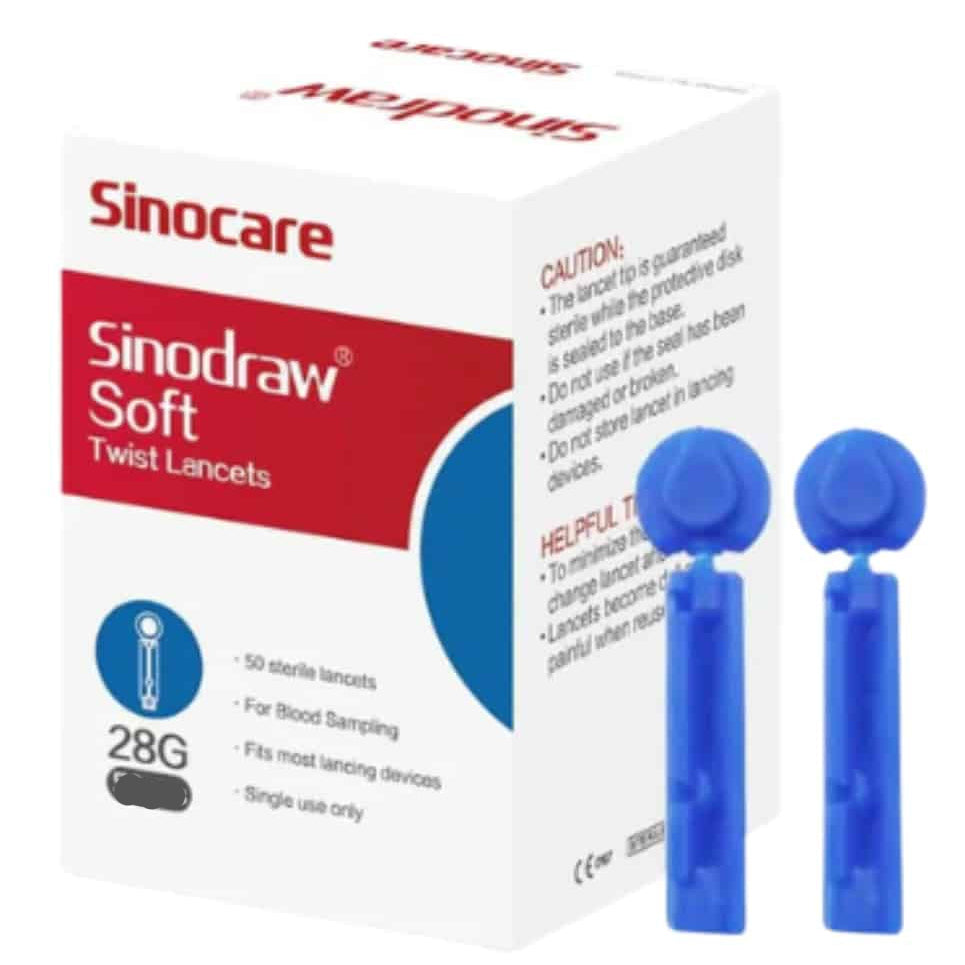 Sinocare Sinodraw Soft Lancets 50-Pack