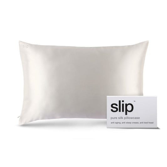 Luxury White Queen Zippered Silk Pillowcase – Anti-Aging Sleep Care