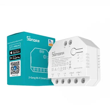 Sonoff DUALR3 Dual Relay 2‑Gang Wi‑Fi Smart Switch - Gomix Brands Outlet