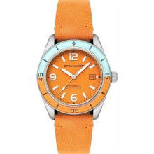 Spinnaker Fleuss Automatic 43mm Men's Dive Watch with Black Dial and Leather Strap