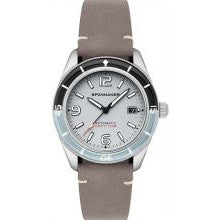 Spinnaker Fleuss Automatic 43mm Men's Dive Watch with Black Dial and Leather Strap
