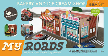MyRoads Bakery & Ice Cream Shop: Creative Road Building Expansion Set for Kids