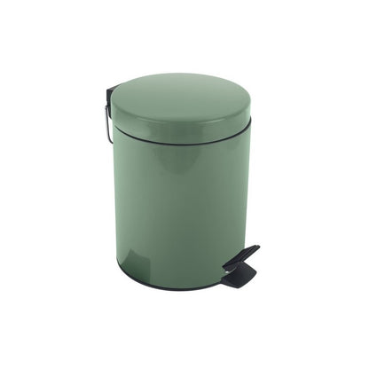 Spirella Sydney 5L Steel Pedal Bin, Basil Green, Soft-Close Lid