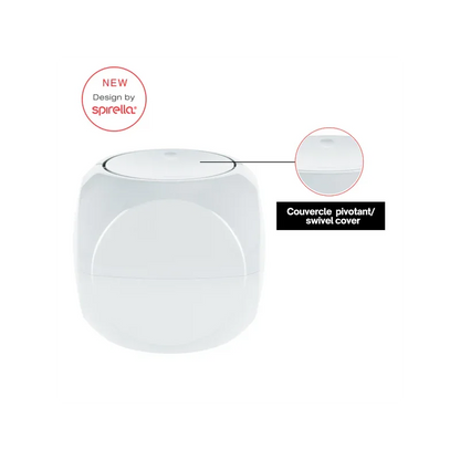 Spirella DICE 1L White Polypropylene Tipping Bin - Modern Compact Bathroom Trash Can - Gomix Brands Outlet