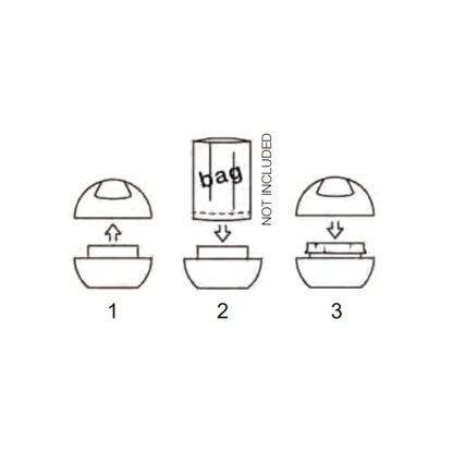 Spirella DICE 1L White Polypropylene Tipping Bin - Modern Compact Bathroom Trash Can - Gomix Brands Outlet