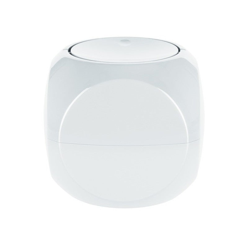 Spirella DICE 1L White Polypropylene Tipping Bin - Modern Compact Bathroom Trash Can