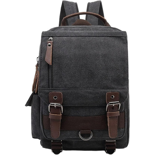 Vintage Canvas Military Rucksack Retro Laptop Backpack.