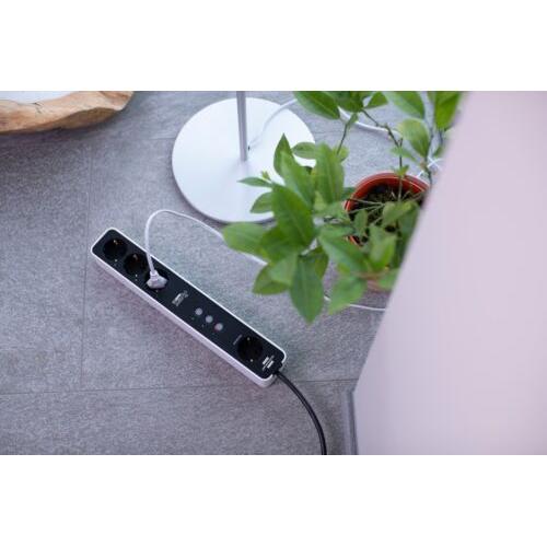 Smart WiFi Power Strip Extension Lead, 4-Way, Voice Control, 59-Inch Cord