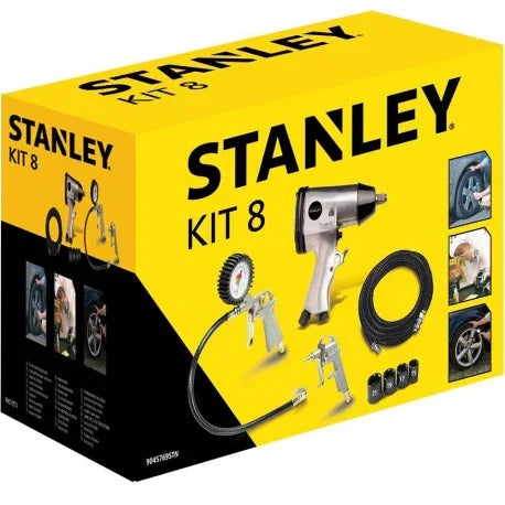 Stanley 1/2 Inch Air Impact Wrench Kit with Sockets and Gauge - Gomix Brands Outlet