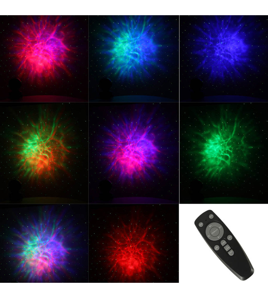 Astronaut Star Projector Lamp with Remote Control - White Nebula Night Light