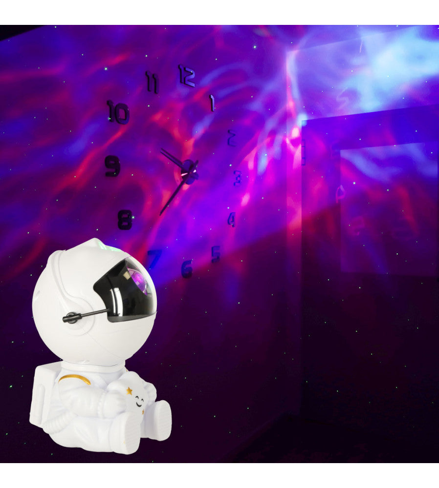 Astronaut Star Projector Lamp with Remote Control - White Nebula Night Light