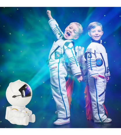 Astronaut Star Projector Lamp with Remote Control - White Nebula Night Light