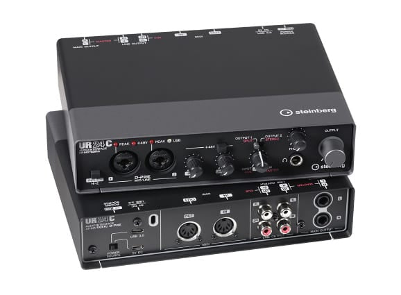 Steinberg UR24C USB-C Audio Interface: 2-In/4-Out, D-PRE Preamps for Studio Recording