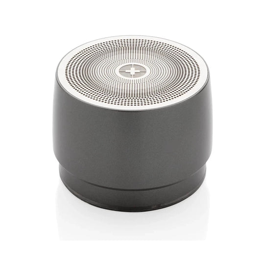 Swiss Peak 5W Wireless Bass Speaker: Portable, Stainless Steel, 5-Hour Playtime