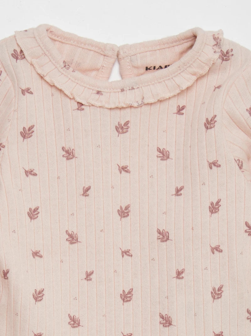 Kiabi T‑shirt 3M Baby Rose