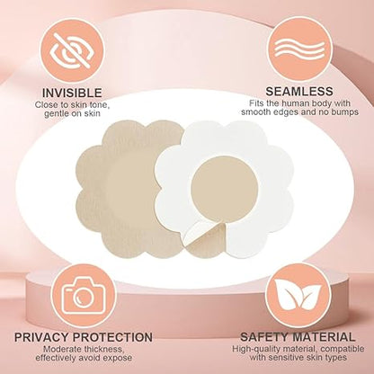 Soft Satin Nipple Covers – 5 Pairs Self‑Adhesive Pasties