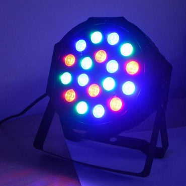 American Xtreme AX-PAR181 LED Stage Light: 18x1W RGB Multi-Color DMX PAR Can