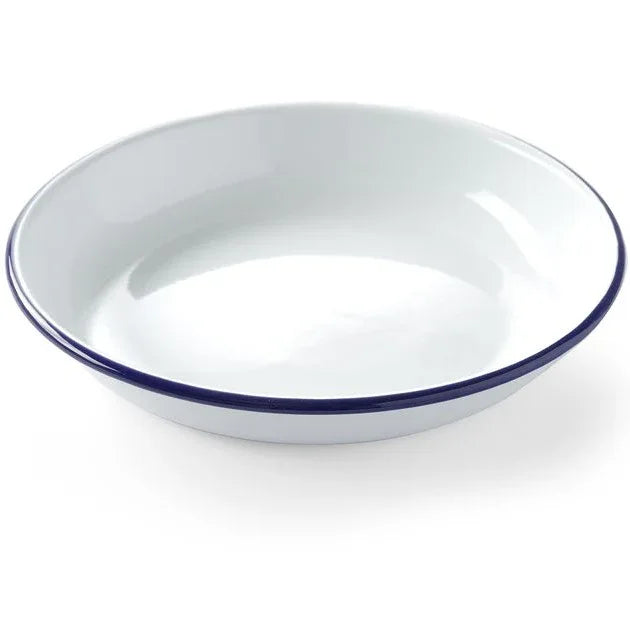 Hendi Professional Deep Plate 240mm White Enamel Style Rimmed Dish - Gomix Brands Outlet