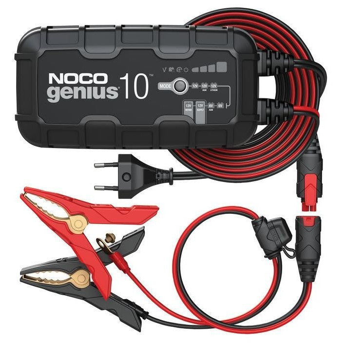 NOCO GENIUS10 Smart 10-Amp Battery Charger: 6V/12V Lithium, Lead-Acid, Gel, AGM Batteries